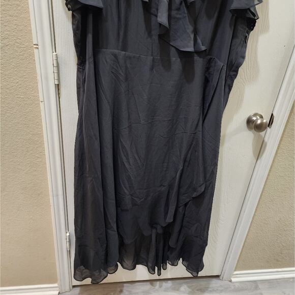 Avenue‎ black ruffled romance plain dress plus size 28 new - Picture 7 of 9